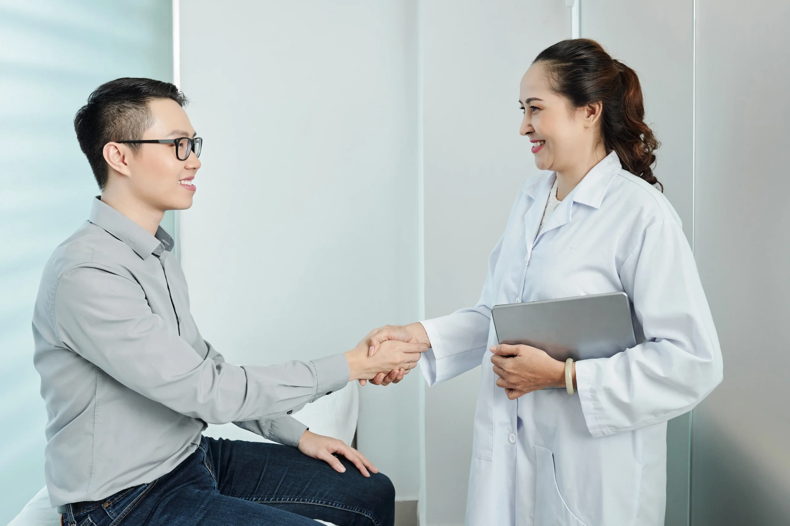 Handshake symbolizing trust in creative medical billing collections