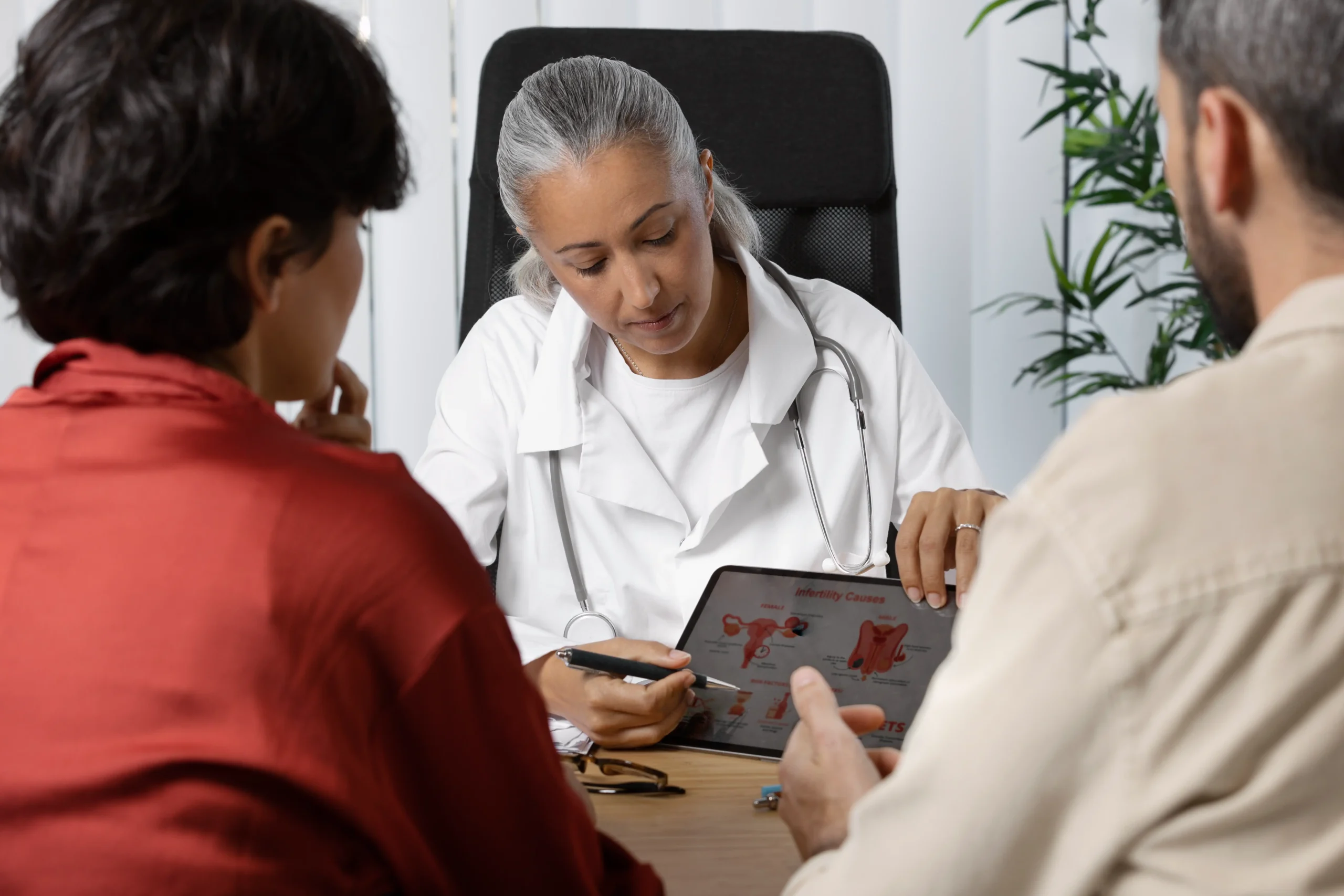 Doctor reviewing medical records for audit compliance